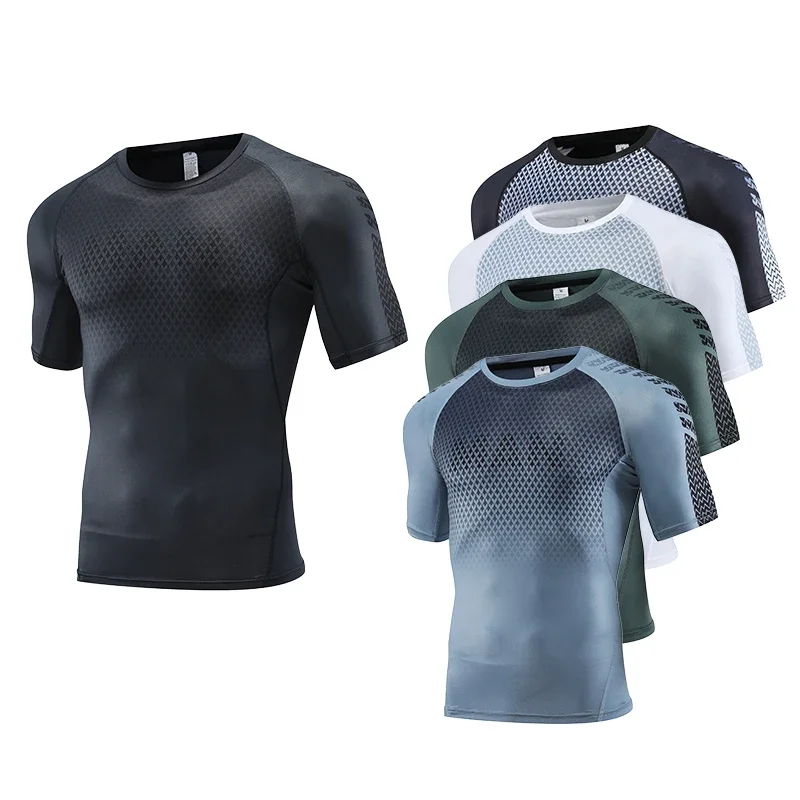 T Shirt Tight Fit - Camiseta deportiva para hombre, camiseta de