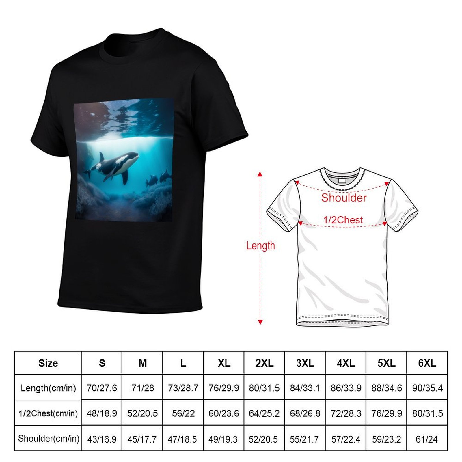 Camiseta Under Sea Orca, camis - Undershirt Crew Neck reseña y precio