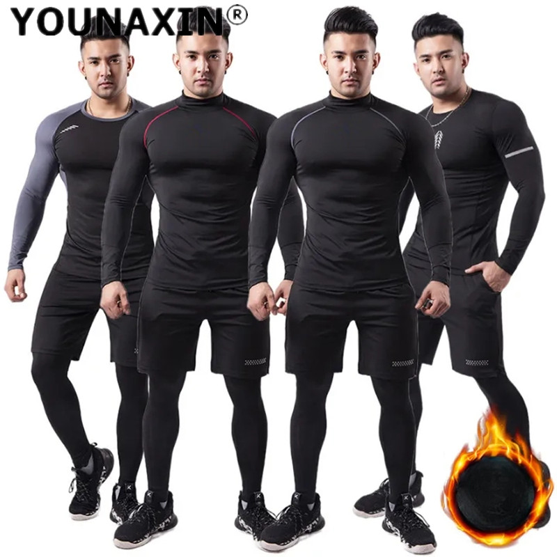 Traje deportivo cálido de felp - T Shirt Tight Fit reseña y precio